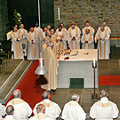 September 15, 2009: Holy Mass in the Adoration Church - Photos: Fischer width=