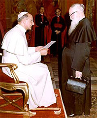 el Padre José Kentenich con Pablo VI, 22 de diciembre de 1965