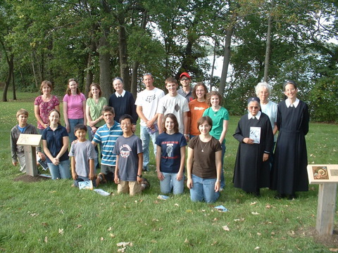 Group who helped erect the Stations of the Cross