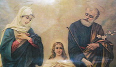 Fragmento do quadro da Sagrada Família pintado por Luigi Crosio
