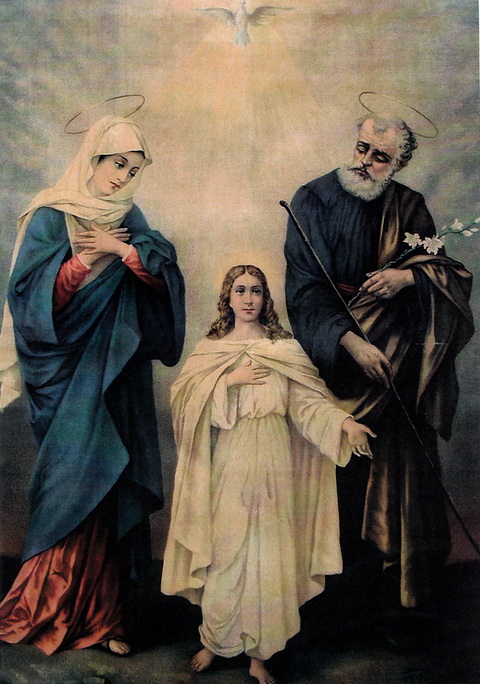 Sagrada Família, pintada por Luigi Crosio - o mesmo que pintou a MTA