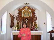 la jefa de la Rama de madres en Costa Rica en el Santuario de La Molina, Lima