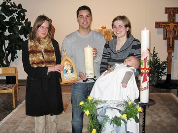 Batismo do "Paulinho" acompanhado também da Imagem Peregrina