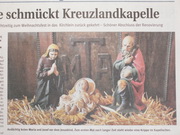 Recorte del periódico local: pesebre en el Santuario de Betzdorf