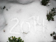 "2014" im Schnee