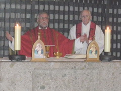Pfr. Kothmeier bei der heiligen Messe im Karmel