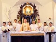 Mons. Peter Wolf e os Padres Diocesanos do Cone-Sul. Fotos: Ir. Nanci Meister