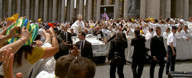 Ankunft von Papst Benedikt