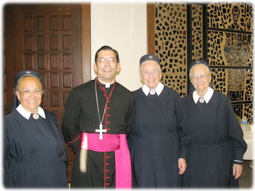 Bishop Flores with Schoenstatt Sisters