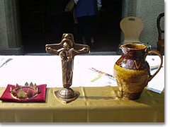 Symbole des Dankes auf dem Altar