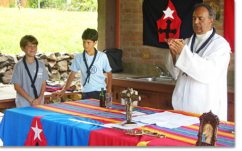 Heilige Messe beim ersten Zeltlager der SMJ vom Costa Rica