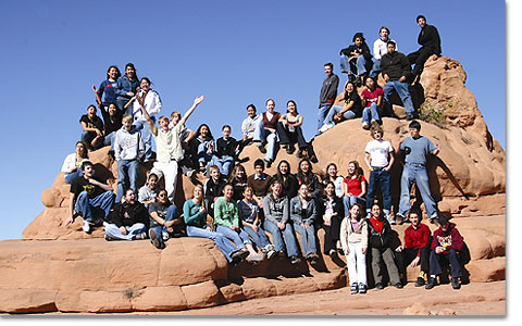 Der Chor der Reoboth Christian School, Gallup, New Mexico