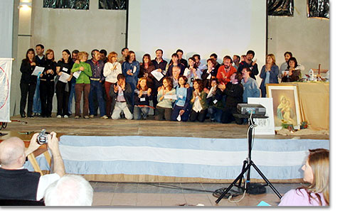 Prsentation beim Nationalen Treffen des Familienbundes, Argentinien