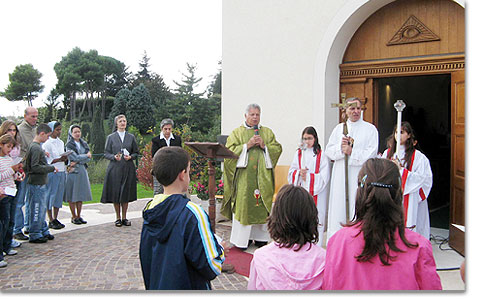 Aussendung der Katecheten und pastoralen Mitarbeiter der Pfarrei St. Gemma am Matri Ecclesiae-Heiligtum