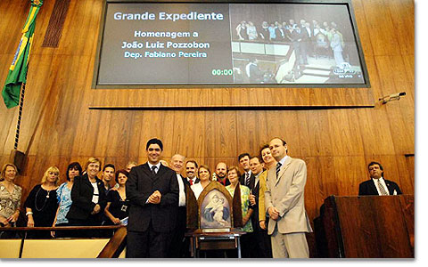 Ehrung fr Joao Pozzobon im Landtag von Rio Grande de Sul