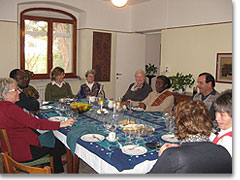 Mittagessen im Haus der Society Holy Child Jesus in Rom