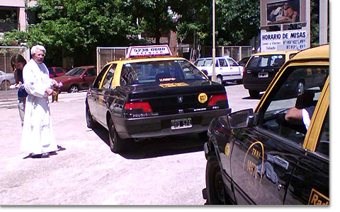 Taxi-Segnung in Buenos Aires, Argentinien