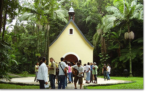 Jahreserffnung beim Heiligtum in Jaragu, Brasilien
