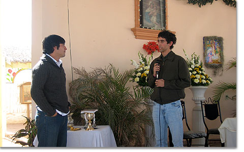 Abschied von Abraham Ortiz Albú aus Torreón, Mexiko, der ins Noviziat der Schönstattpatres eintritt