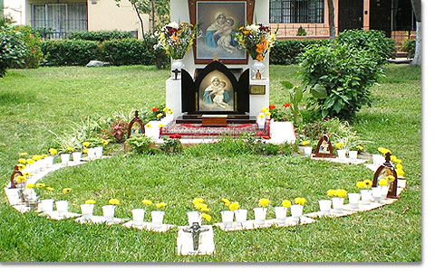 Salamanca, Lima, 6. Mrz 2008: erster Lichter-Rosenkranz in Peru