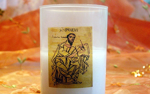 Am 28. Juni wird das Paulusjahr eröffnet. Im Bild Paulusjahr-Kerze, eine Initiative des Instituts der Schönstatt-Diözesanpriester