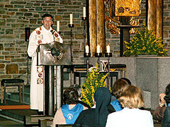 P. Juan Pablo Rovegna, Predigt in der Anbetungskirche