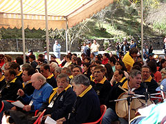 Heilige Messe vor dem Heiligtum in Achumaní, La Paz