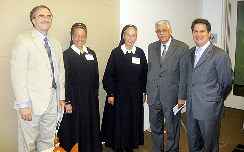 Mit den Direktoren der Interamerikanischen Entwicklungsbank aus Argentinien, der Dominikanischen Republik und Paraguay