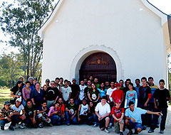 Treffen am zukünftigen Heiligtum in Jacarezinho; es wird am 18. Oktober eingeweiht
