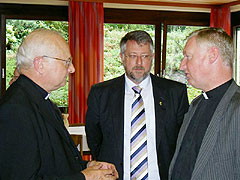 Mit Pater Thomas Fluhr und Pater Ludwig Güthlein im Gespräch