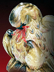 Der Pelikan der Einladung; viele nahmen das Bild mit nach Hause oder in die Pfarrei