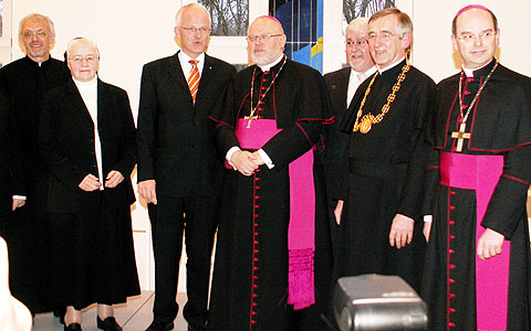P. Fritz Kretz SAC, Generaloberer; Hna. Basina (Waldbreitbach), Dr. Rüttgers, Erzbischof Reinhard Marx, Joachim Mertes (Landtagspräsident RLP), P. Niederschlag, Weihbischof Brahm, Trier