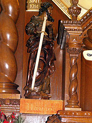 Die Statue des heiligen Paulus im Heiligtum bei der Marienau