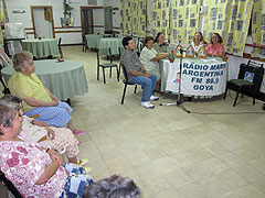 In der Woche davor: Rosenkranz im Altenheim von Goya, übertragen von Radio Maria – auch für die Konferenz 2014