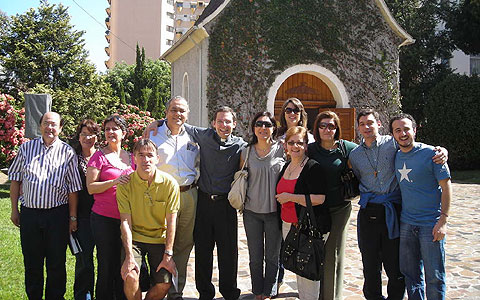 Mitglieder der Schönstattfamilie von Ciudad del Este mit Pater Afonso Wosny, einem „ihrer“ früheren Novizen