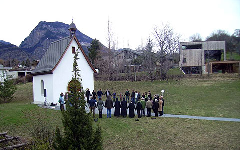 Glaubensfest beim Heiligtum in Brig, Wallis, Schweiz