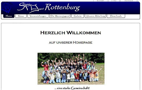 Screenshot: Homepage der SMJ Rottenburg