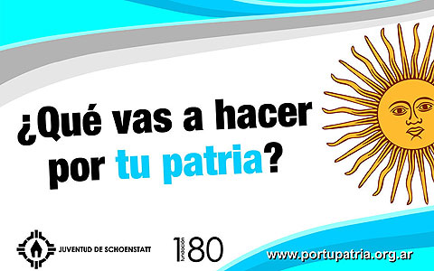Plakat der Schönstattjugend von Córdoba: Und was tust du für dein Vaterland?