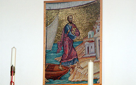 Bild des heiligen Paulus in der Pilgerkirche
