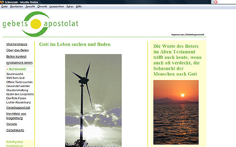 Screenshot: Gebetspraxis Schönstatts auif der Website “mit-beten”