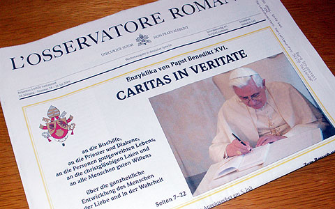Enzyklika “Caritas in veritate” im Osservatore Romano