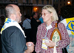 Rom, 2004: Monina Crivelli mit der “Pilgermutter des Vaters”