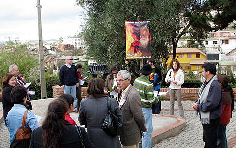 Wallfahrt zu den Orten der Gründung Schönstatts in Chile; Abschluss auf dem “Platz der Gründung”